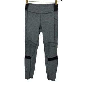 Lululemon Gray And Black Moto Leggings - Sz Women's 6 Athletic Fitted 29" Inseam